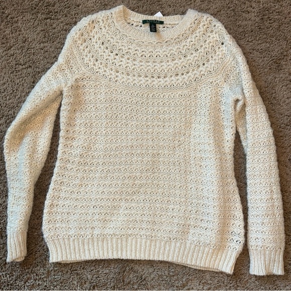Ralph Lauren Tops - Lauren Ralph Lauren Women's lvory Alpaca Wool Blend Luxurious Knit Sweater SZ XL